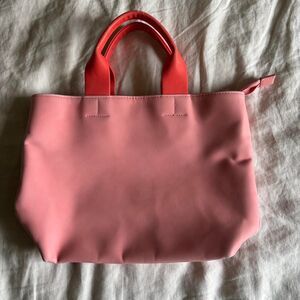 Two Tone Pink Vegan Leather Universal Thread Handbag Tote